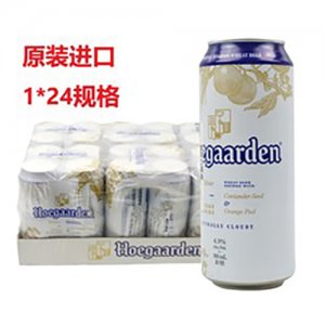 比利時(shí)進(jìn)口福佳白聽(tīng)裝Hoegaarden罐裝精釀小麥果味白啤500ml