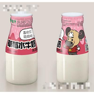 桂牛草莓水牛奶200ml