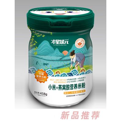 才星狀元小米燕窩酸益生菌果蔬益生元山藥原味鈣鐵鋅多種口味特膳營(yíng)養(yǎng)米粉罐裝458g