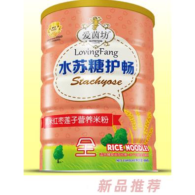 愛茵坊黑米紅棗蓮子經(jīng)典原味水蘇糖護暢米粉鐵聽全段輔食代理