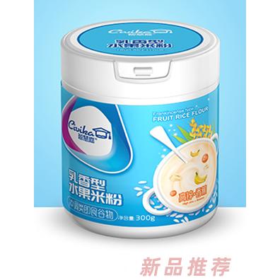 智慧嘉乳香型水果米粉高鈣蘋(píng)果+高鐵草莓+高鋅香蕉300g