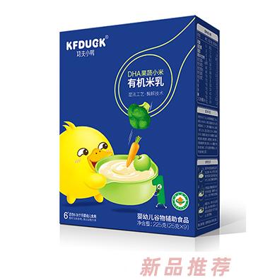 功夫小鴨有機(jī)米乳DHA果蔬小米益生元鈣鐵鋅核桃薏米小米