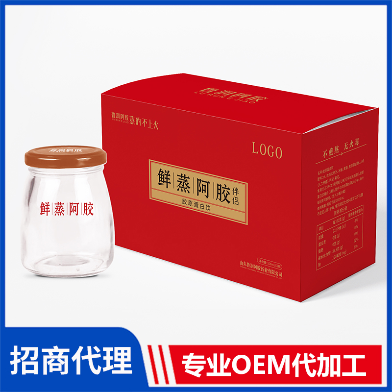 魯潤阿膠 鮮蒸阿膠伴侶膠原蛋白飲 阿膠糕批發(fā)定制口服液OEM代工
