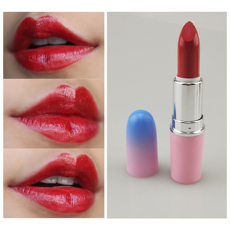 跨境粉色子彈頭啞光口紅 無LOGO磨砂滋潤口紅保濕持久LipstickOEM代加工