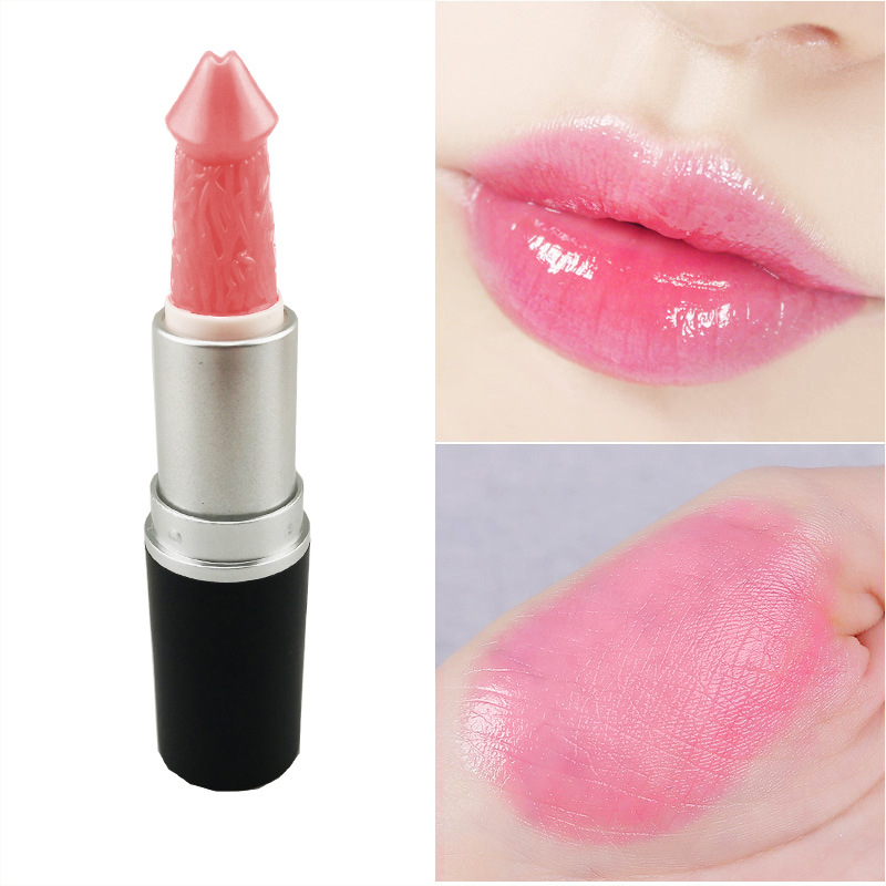 跨境貨源蘑菇頭口紅無logo子彈頭滋潤口紅Lipstick溫變唇膏外貿(mào)OEM代加工