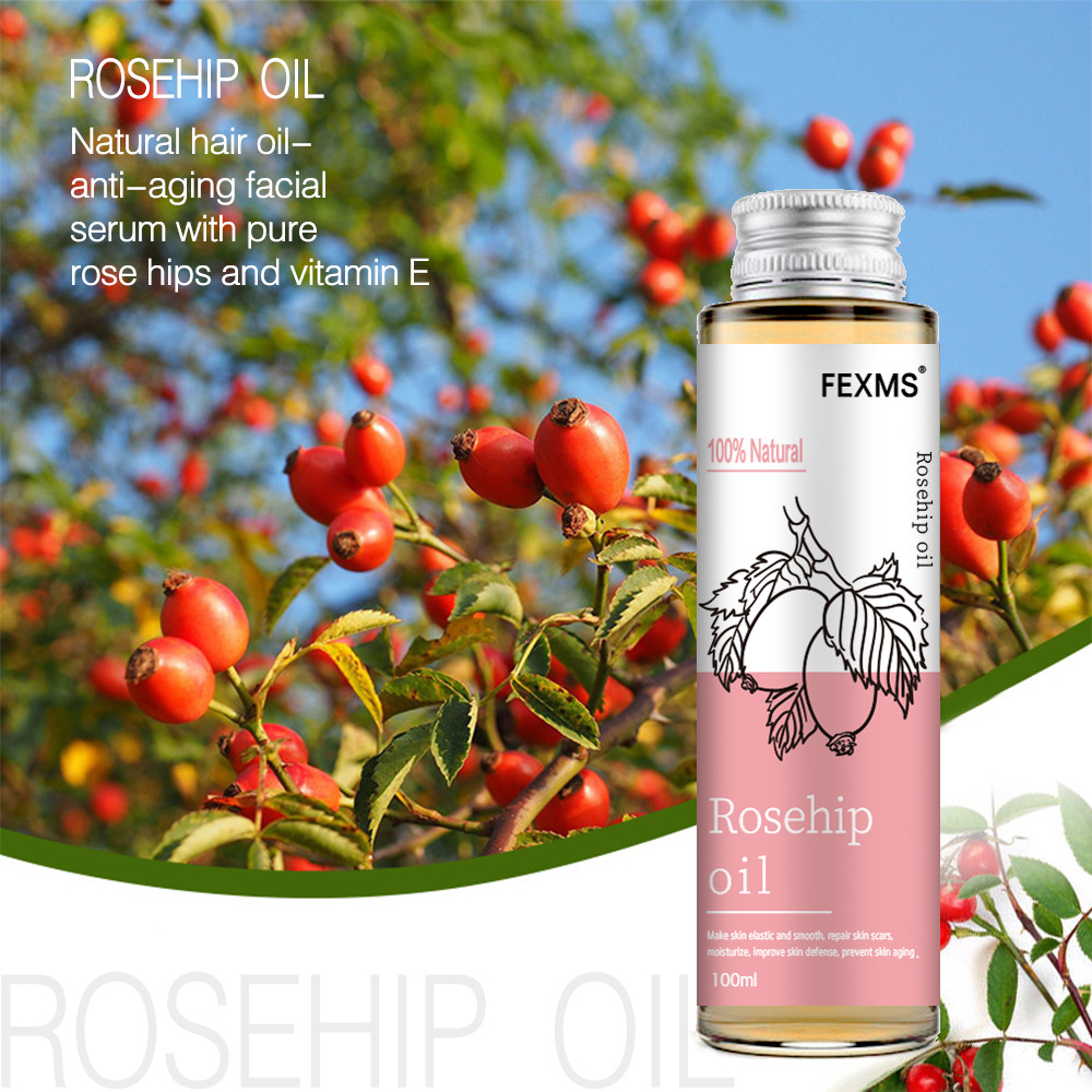 玫瑰果油嫩白肌膚面部護(hù)理美膚潤(rùn)膚按摩精油玫瑰精油OEM代加工