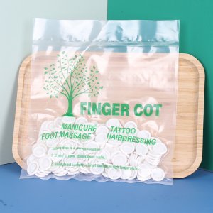 一次性乳膠手指套無粉無塵白色手指套 防護(hù)手指套